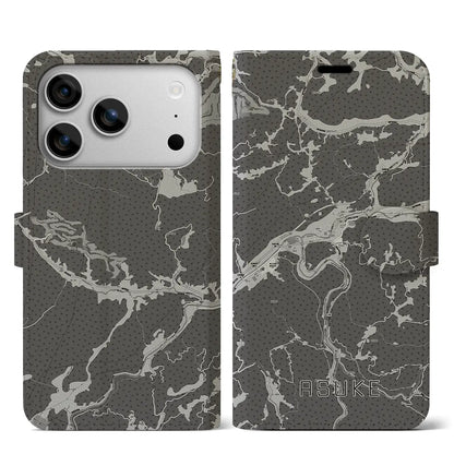 【足助（愛知県）】地図柄iPhoneケース（手帳タイプ）