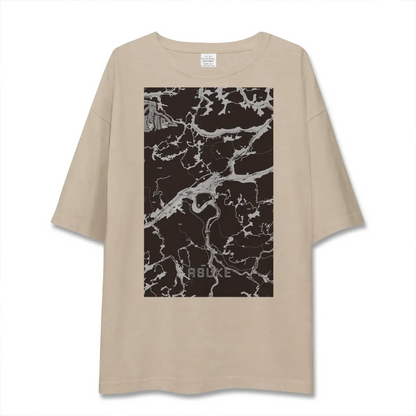【足助（愛知県）】地図柄ビッグシルエットTシャツ