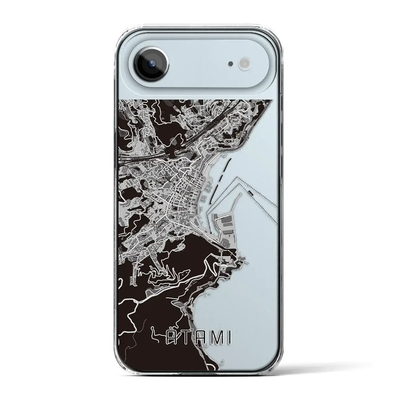 【熱海（静岡県）】地図柄iPhoneケース（クリアタイプ）