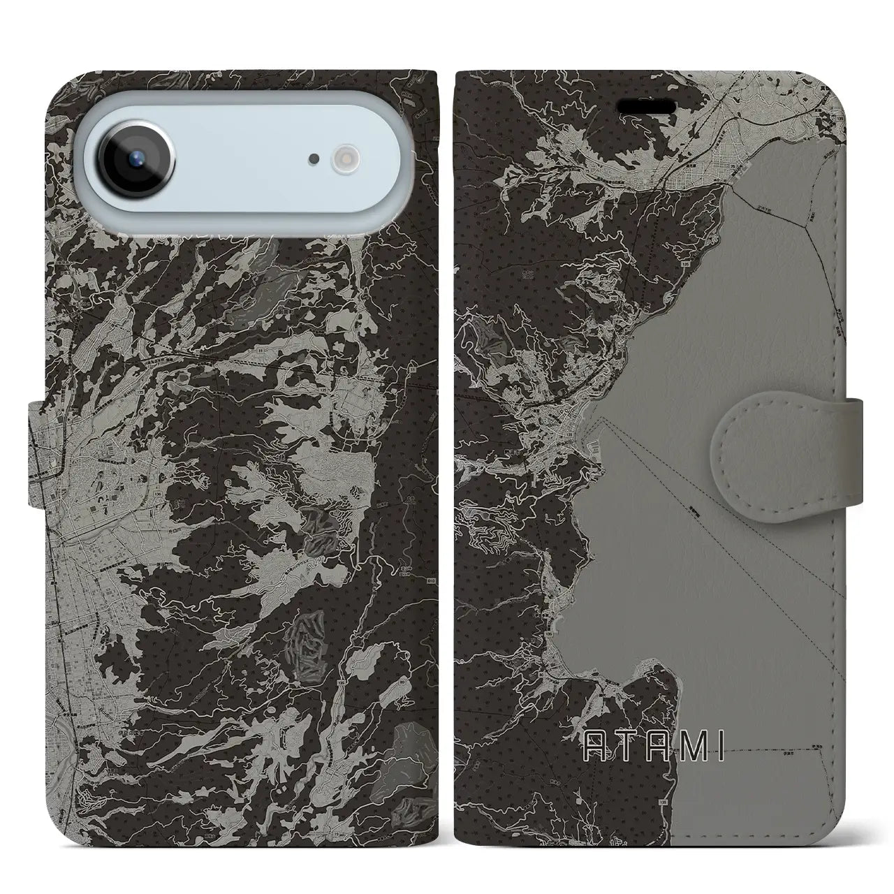 【熱海（静岡県）】地図柄iPhoneケース（手帳タイプ）