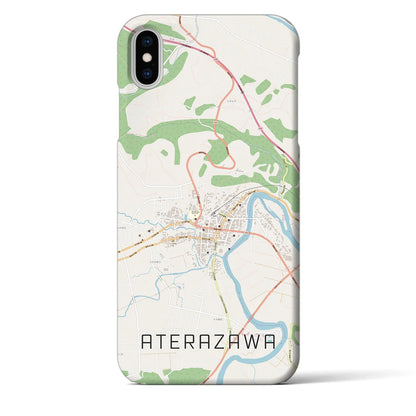 【左沢（山形県）】地図柄iPhoneケース（バックカバータイプ）