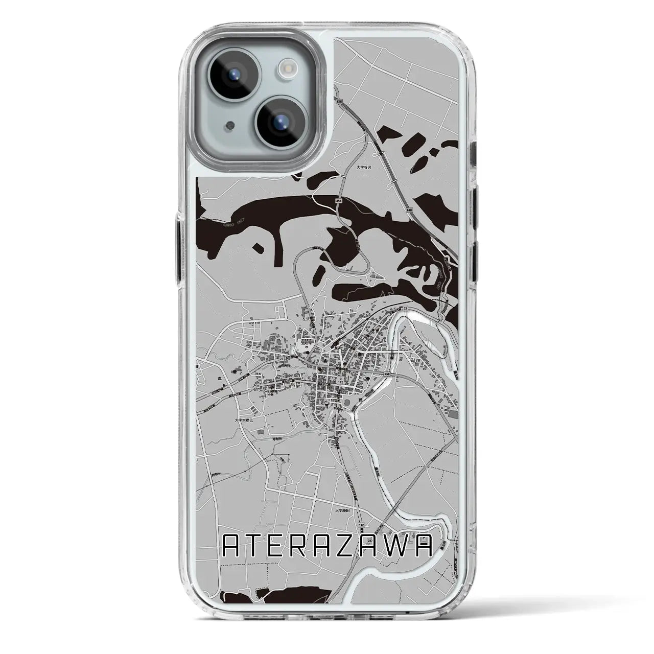 【左沢（山形県）】地図柄iPhoneケース（MagSafeタイプ）