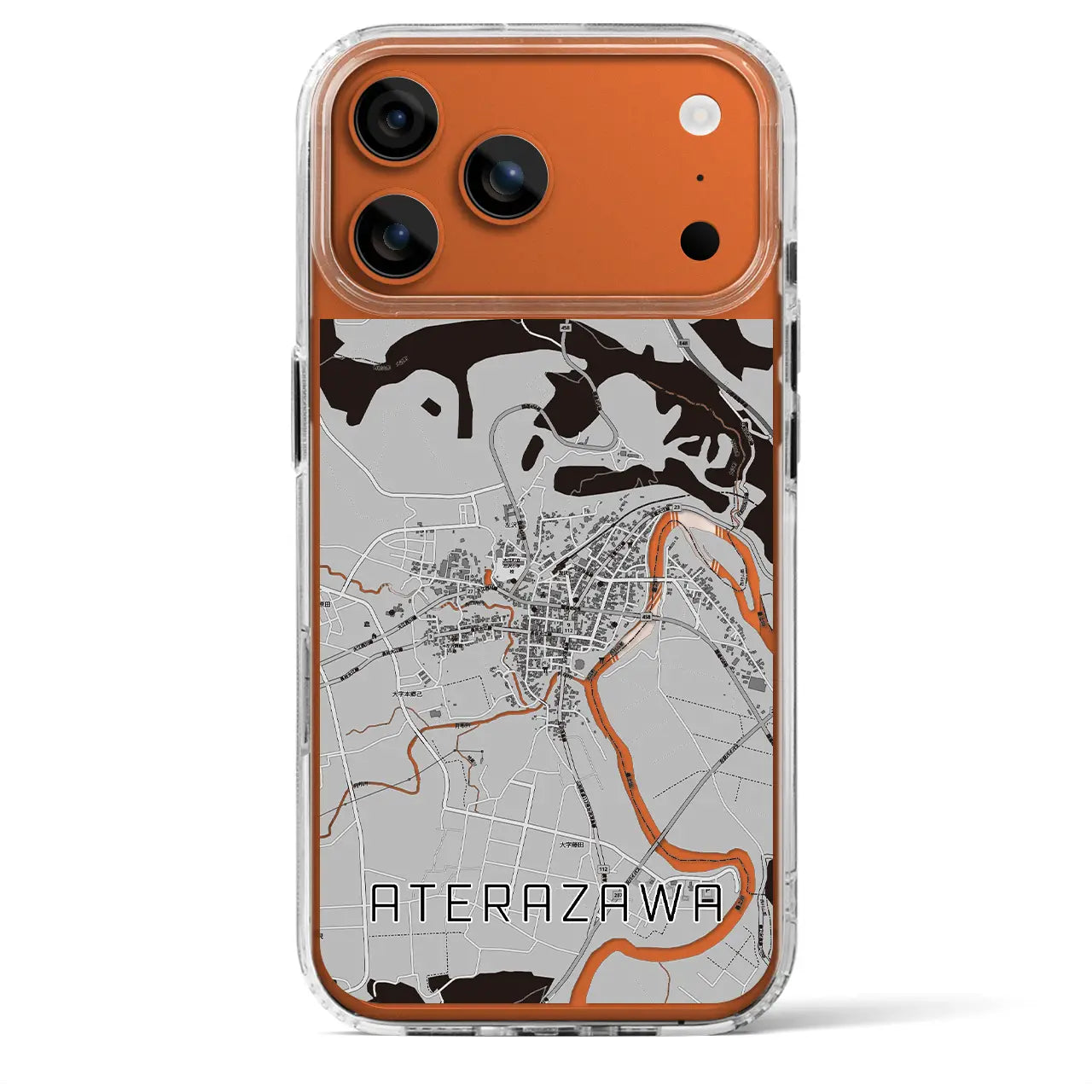 【左沢（山形県）】地図柄iPhoneケース（MagSafeタイプ）