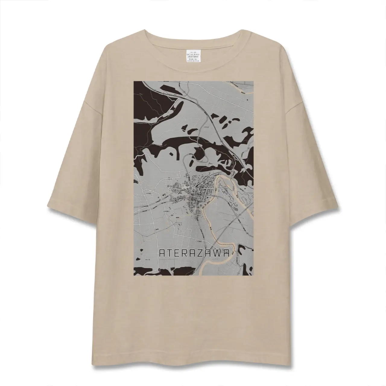 【左沢（山形県）】地図柄ビッグシルエットTシャツ