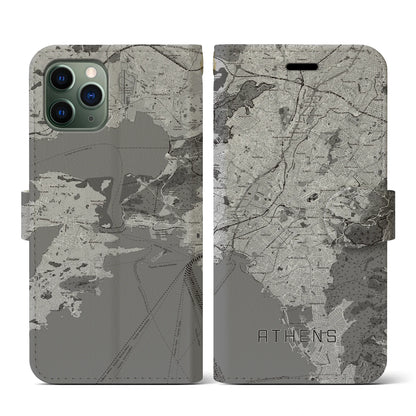 【アテネ（ギリシャ）】地図柄iPhoneケース（手帳タイプ）