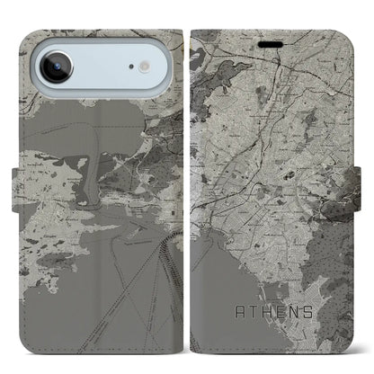 【アテネ（ギリシャ）】地図柄iPhoneケース（手帳タイプ）