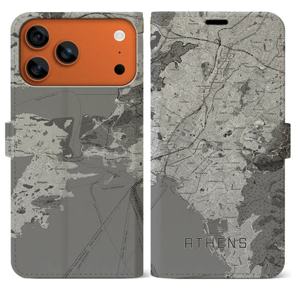 【アテネ（ギリシャ）】地図柄iPhoneケース（手帳タイプ）