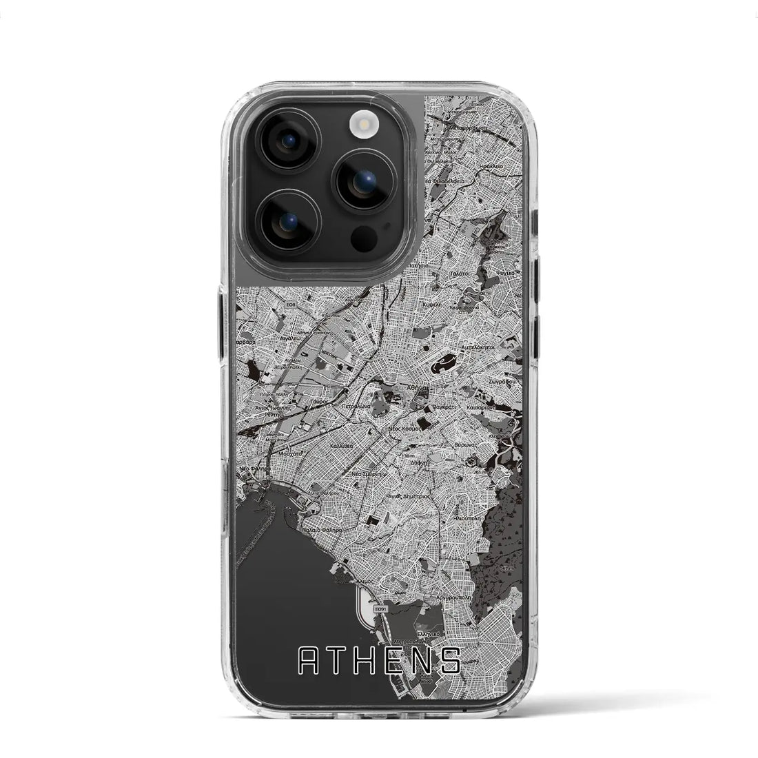 【アテネ（ギリシャ）】地図柄iPhoneケース（MagSafeタイプ）