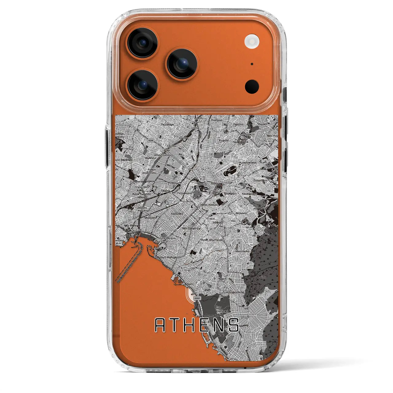 【アテネ（ギリシャ）】地図柄iPhoneケース（MagSafeタイプ）