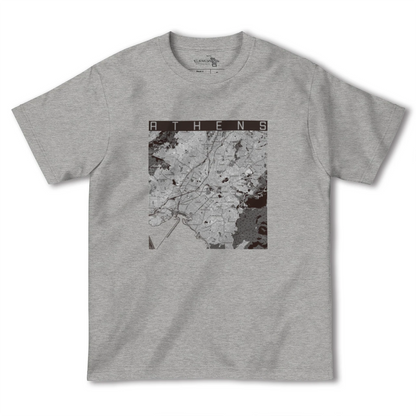 【アテネ（ギリシャ）】地図柄ヘビーウェイトTシャツ