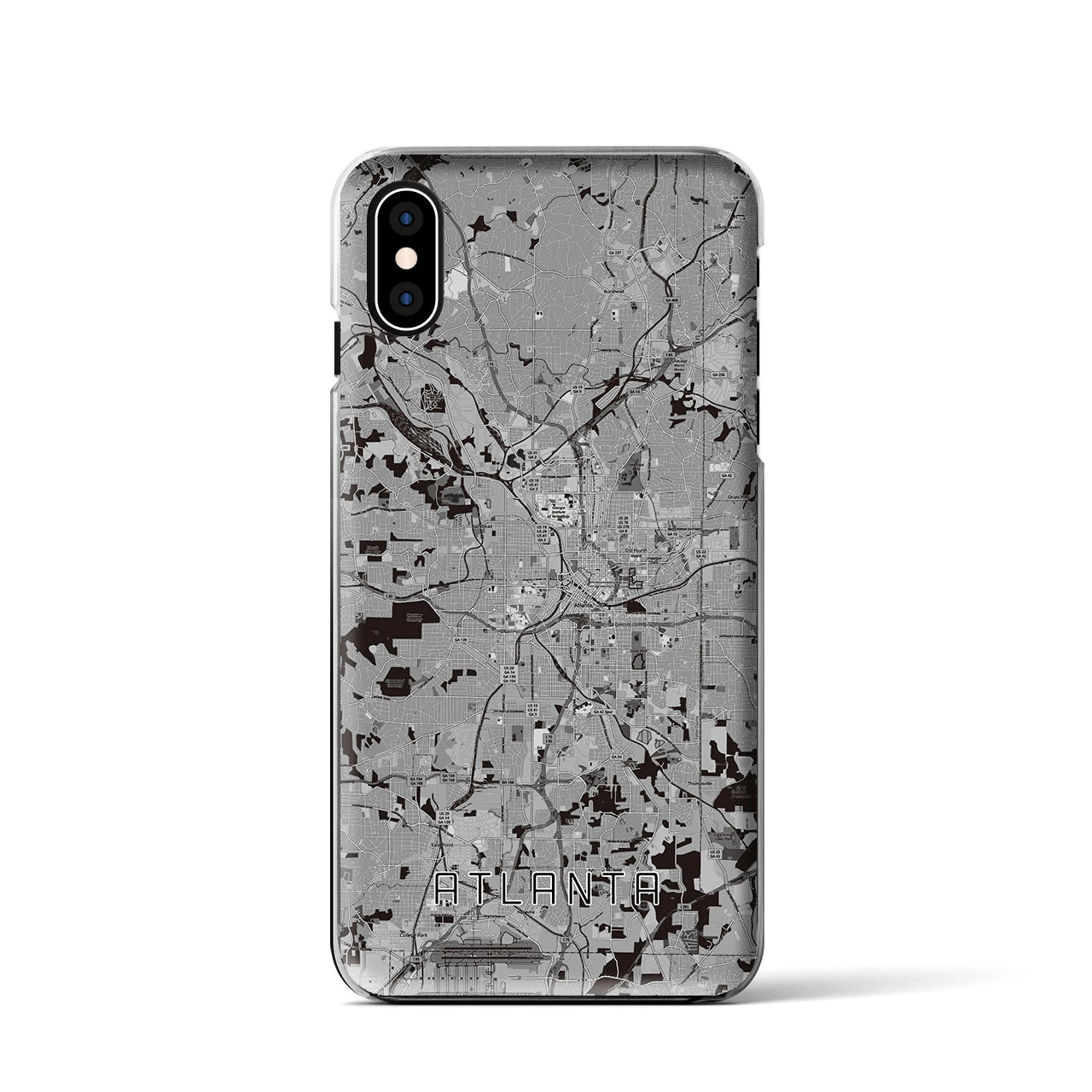 【アトランタ（アメリカ）】地図柄iPhoneケース（クリアタイプ）