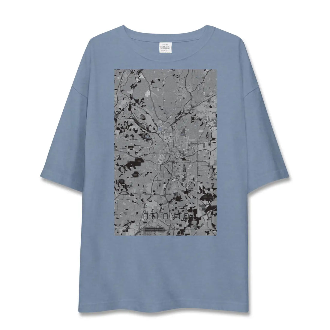 【アトランタ（アメリカ）】地図柄ビッグシルエットTシャツ