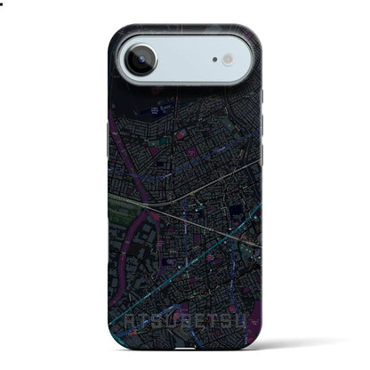 【厚別（北海道）】地図柄iPhoneケース（バックカバータイプ）