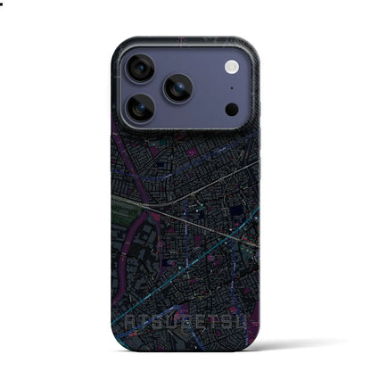 【厚別（北海道）】地図柄iPhoneケース（バックカバータイプ）