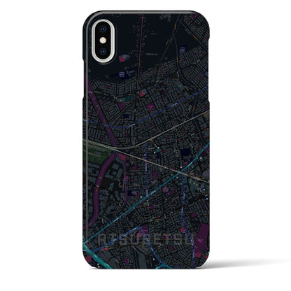 【厚別（北海道）】地図柄iPhoneケース（バックカバータイプ）