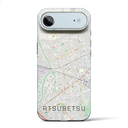 【厚別（北海道）】地図柄iPhoneケース（バックカバータイプ）