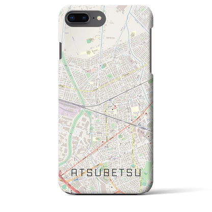 【厚別（北海道）】地図柄iPhoneケース（バックカバータイプ）