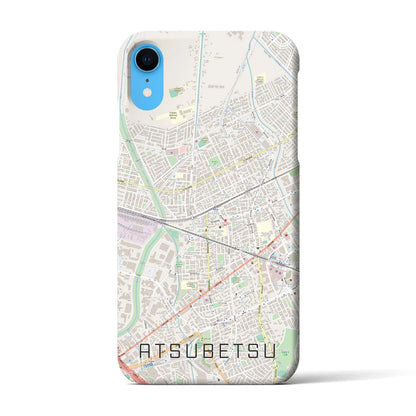 【厚別（北海道）】地図柄iPhoneケース（バックカバータイプ）