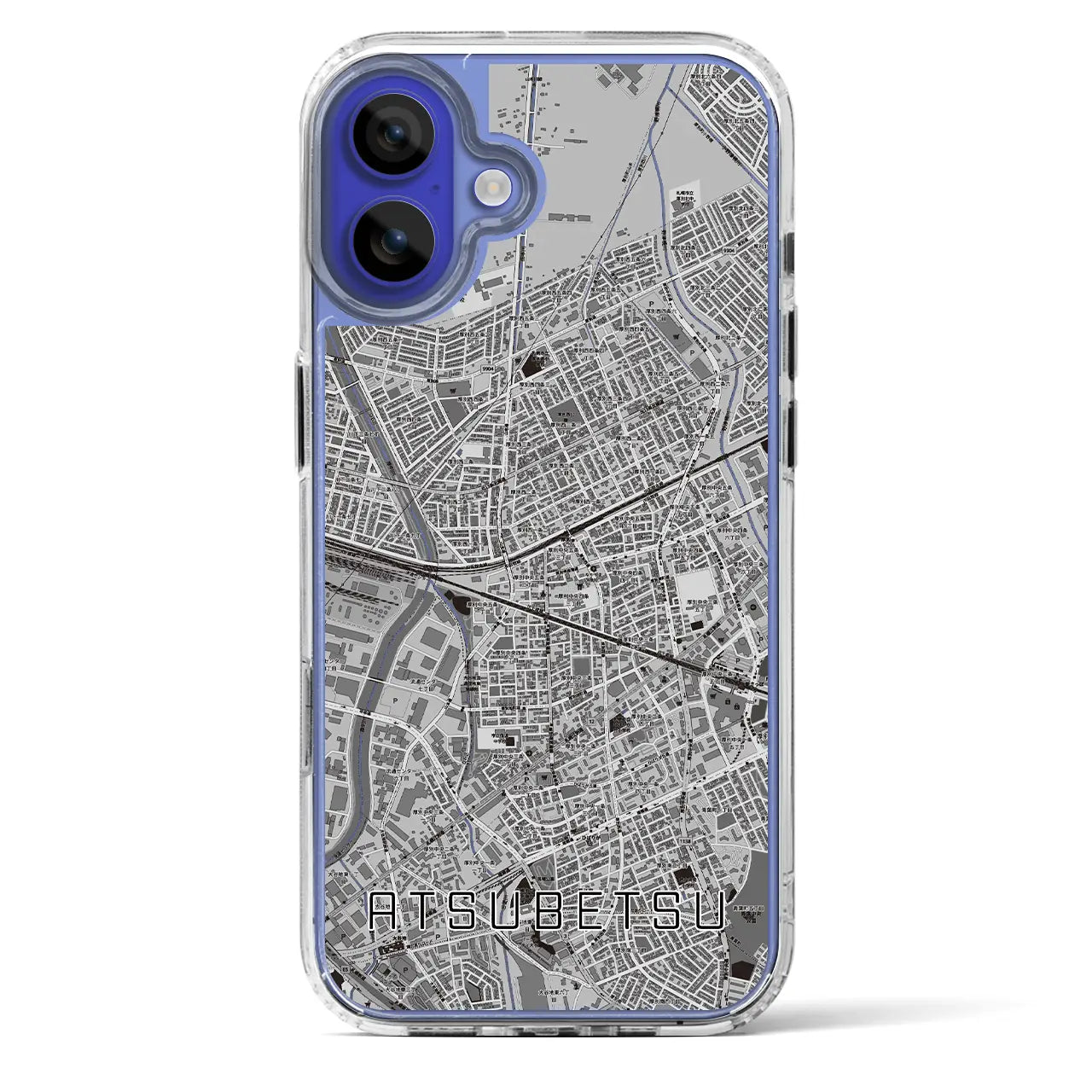 【厚別（北海道）】地図柄iPhoneケース（MagSafeタイプ）