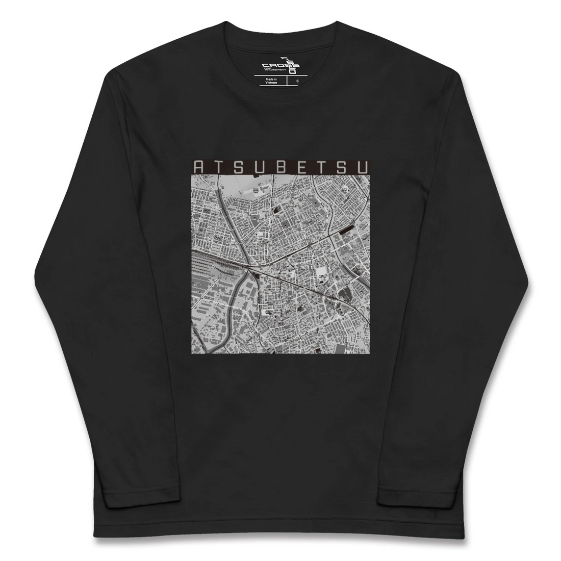 【厚別(北海道)】地図柄ロングスリーブTシャツ