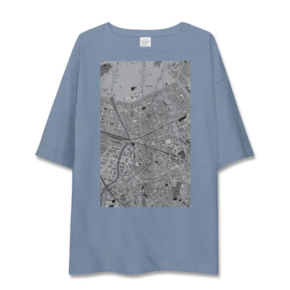 【厚別（北海道）】地図柄ビッグシルエットTシャツ