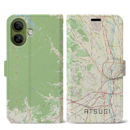 【厚木（神奈川県）】地図柄iPhoneケース（手帳タイプ）