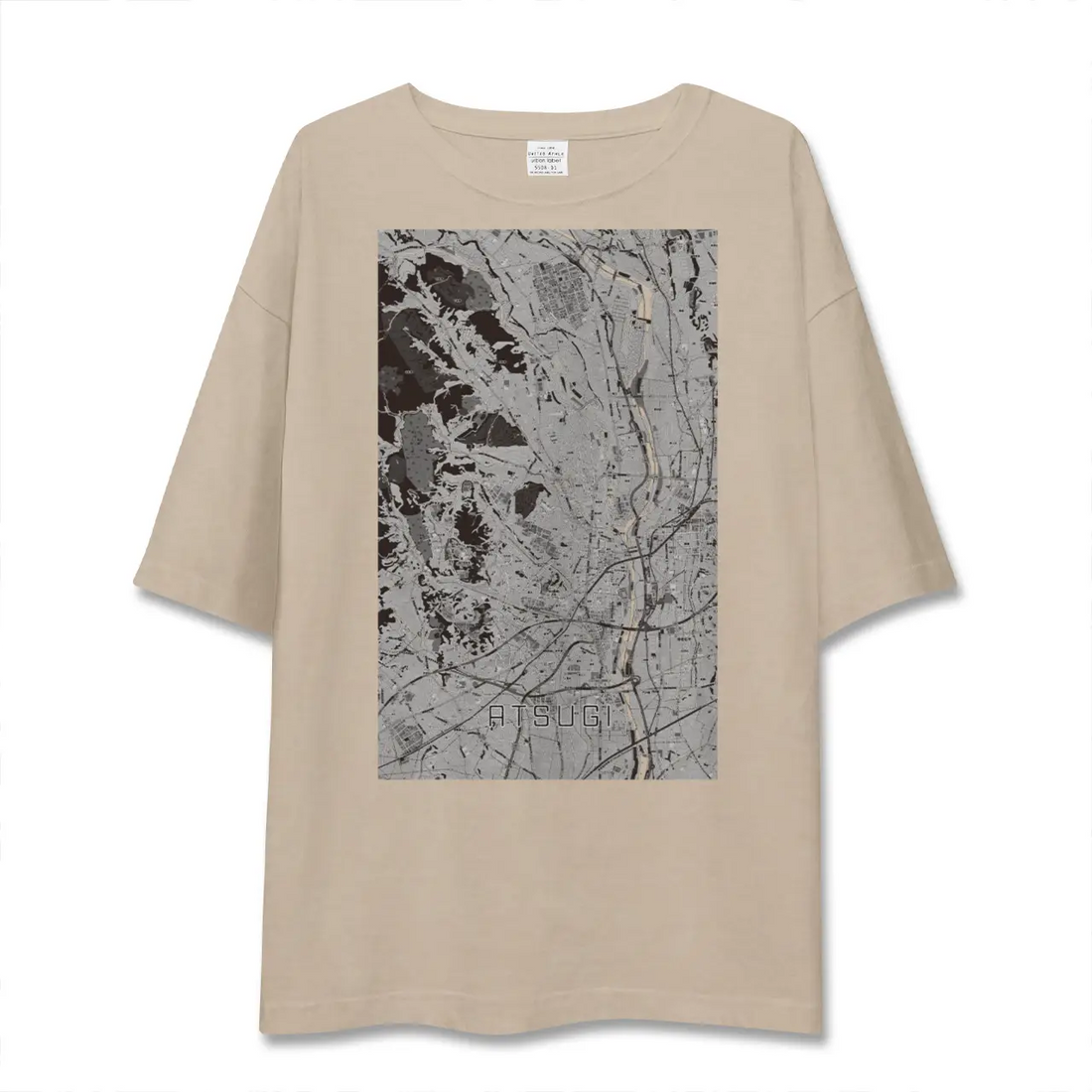 【厚木(神奈川県)】地図柄ビッグシルエットTシャツ