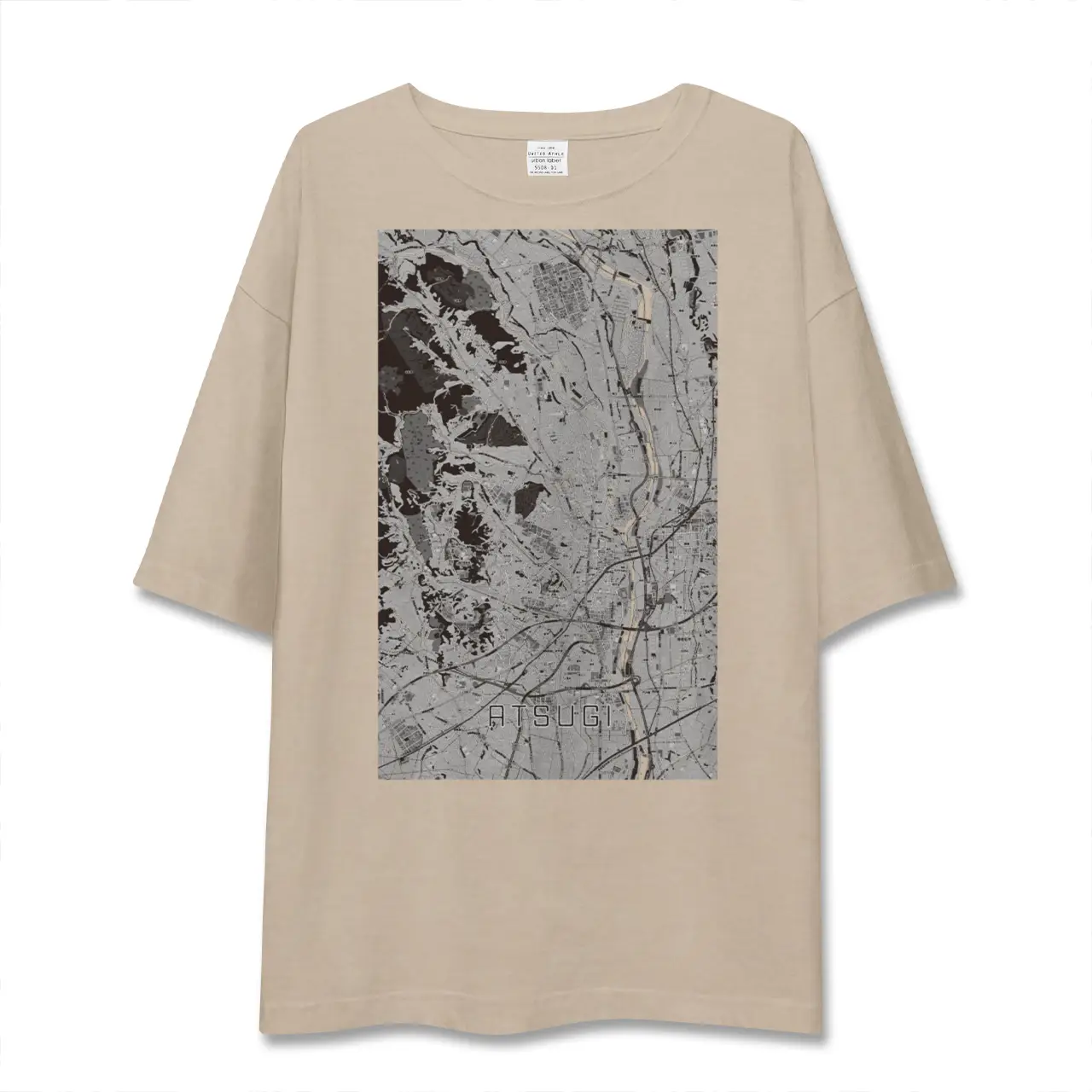 【厚木（神奈川県）】地図柄ビッグシルエットTシャツ