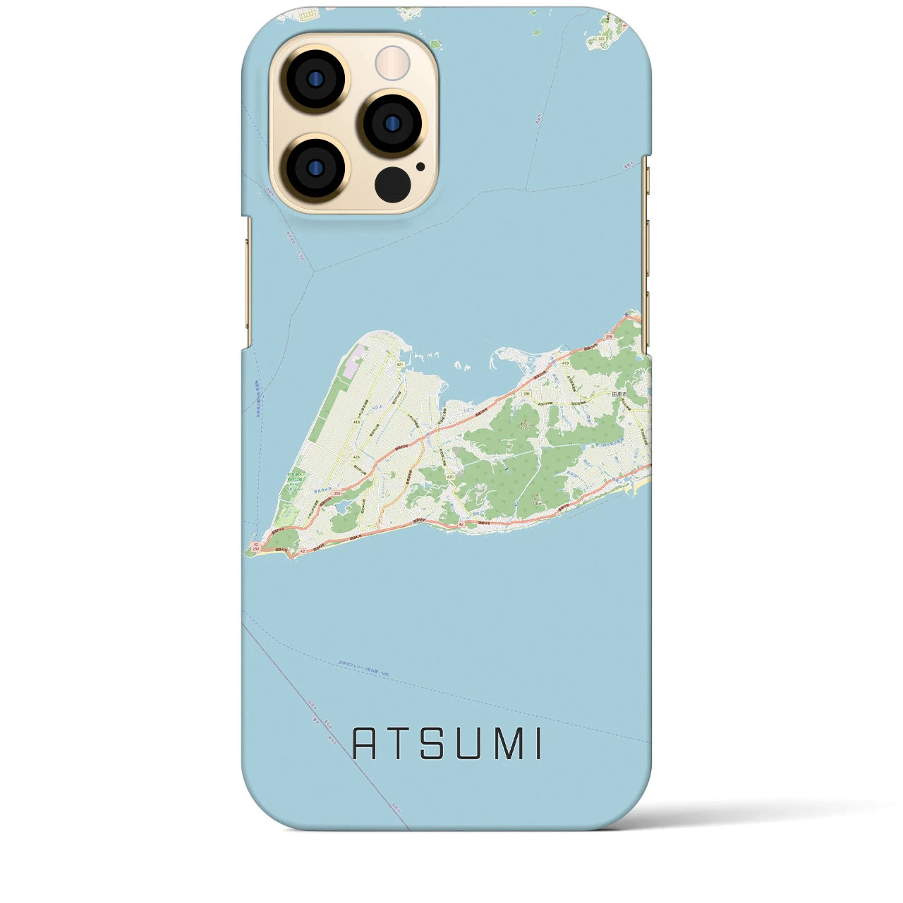 【渥美（愛知県）】地図柄iPhoneケース（バックカバータイプ）