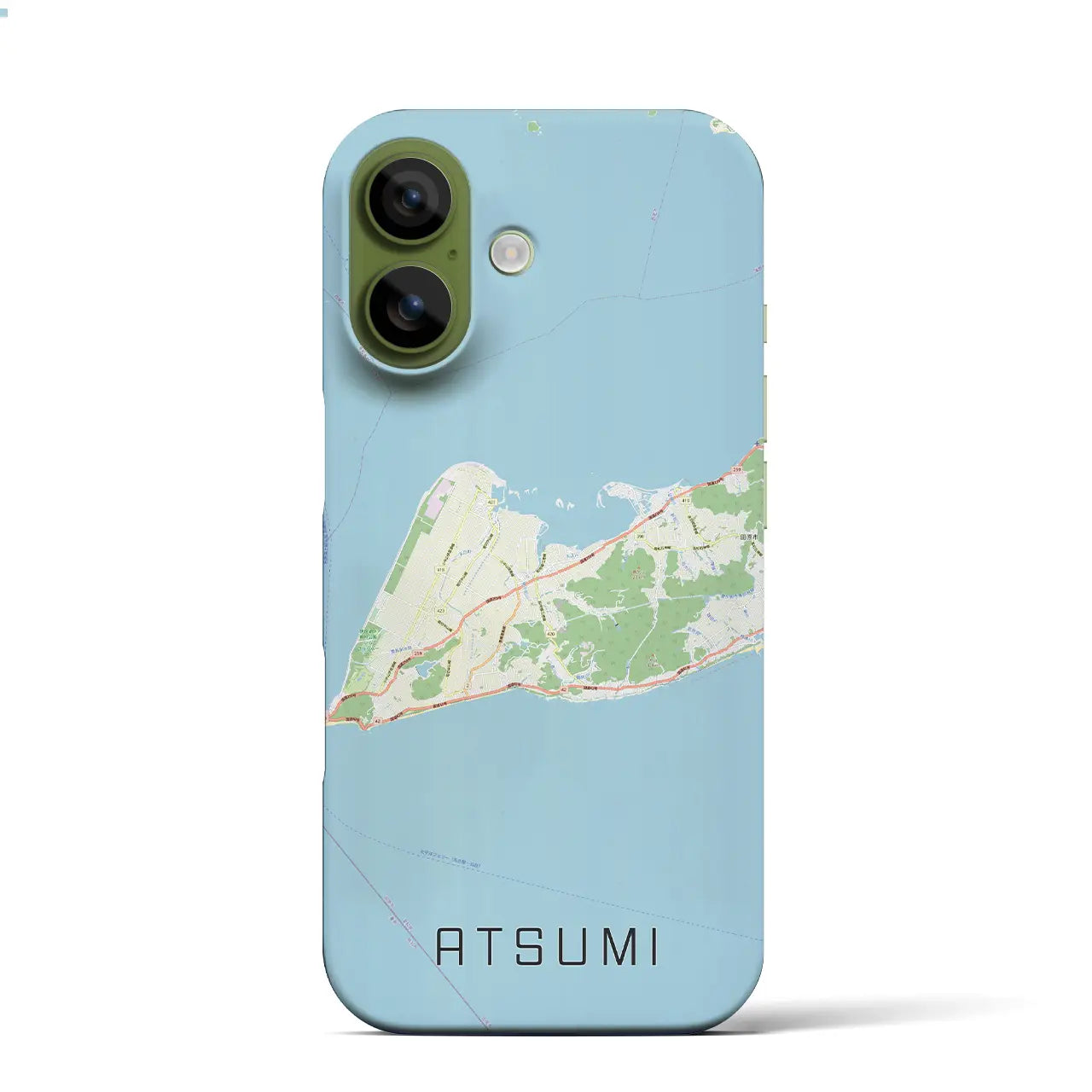 【渥美（愛知県）】地図柄iPhoneケース（バックカバータイプ）