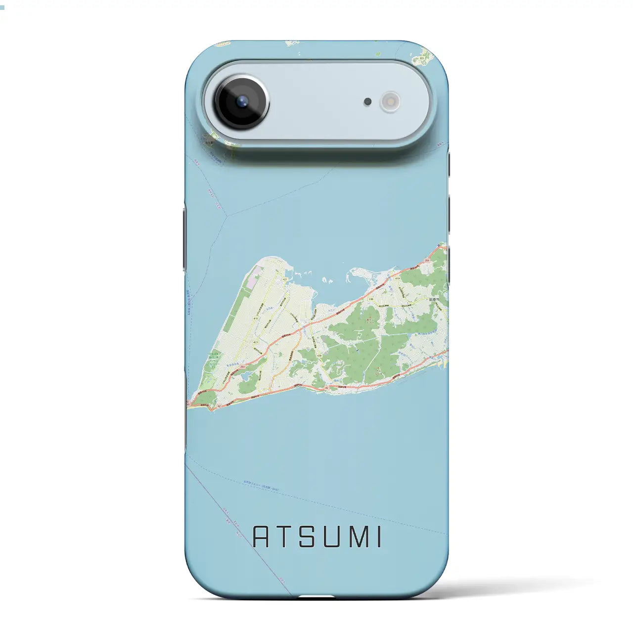 【渥美（愛知県）】地図柄iPhoneケース（バックカバータイプ）