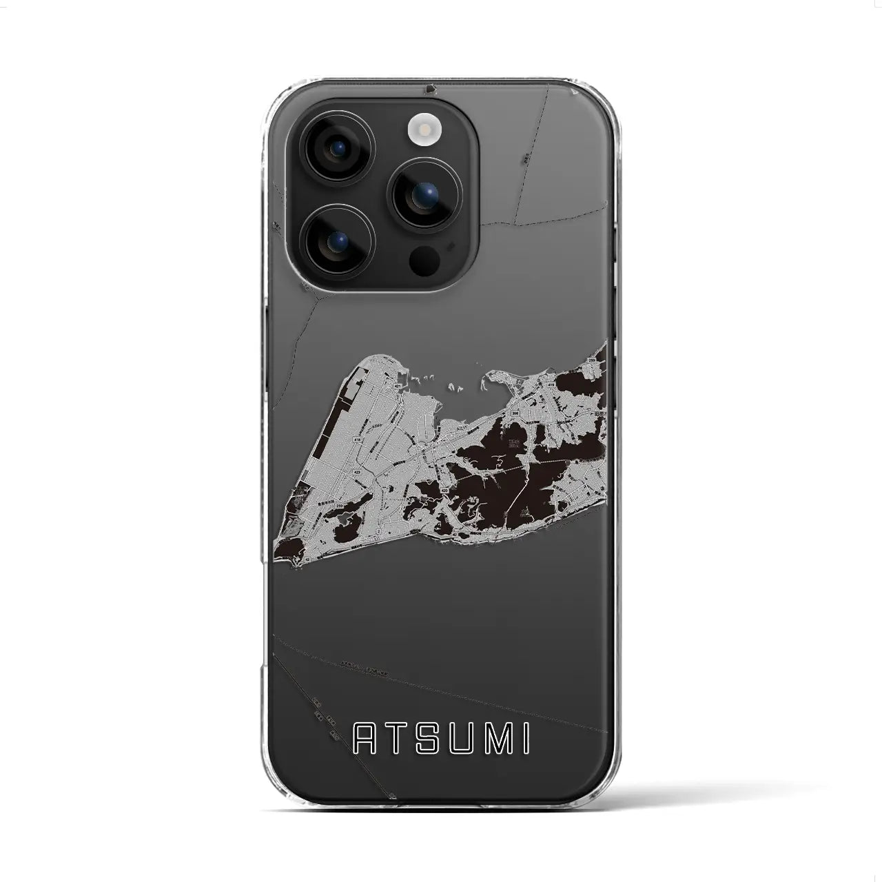 【渥美（愛知県）】地図柄iPhoneケース（クリアタイプ）