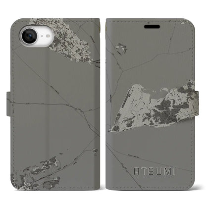 【渥美（愛知県）】地図柄iPhoneケース（手帳タイプ）