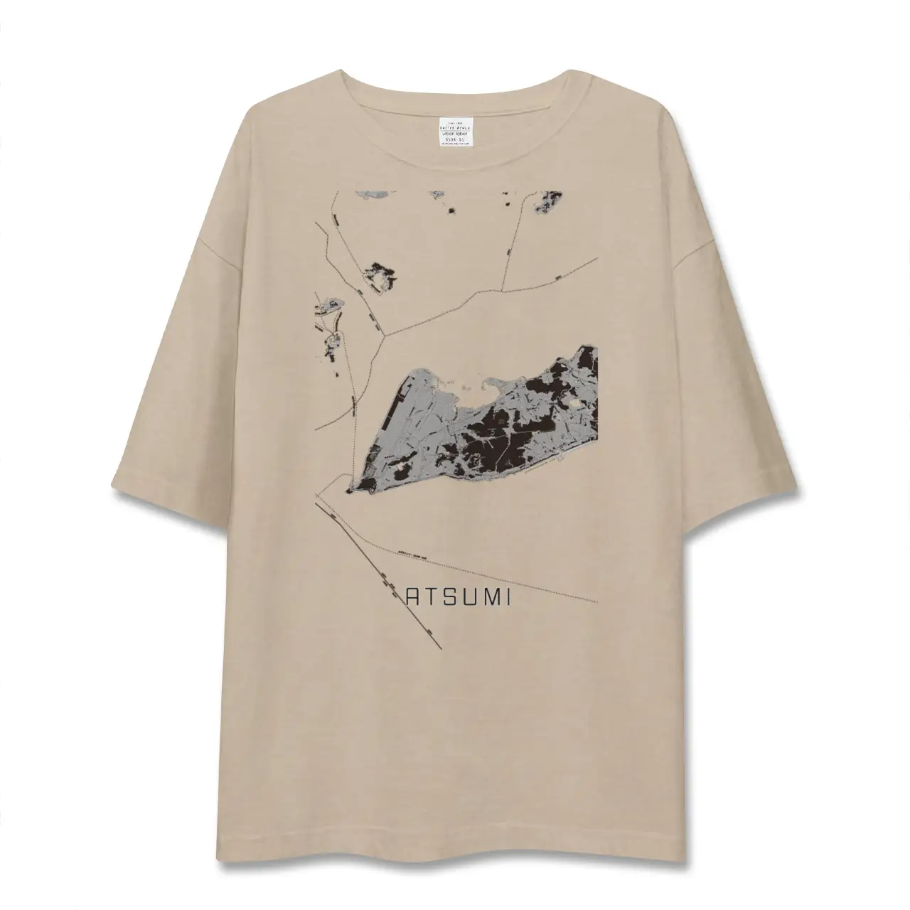 【渥美（愛知県）】地図柄ビッグシルエットTシャツ