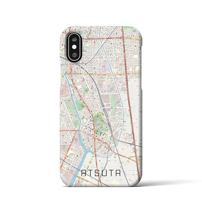 【熱田（愛知県）】地図柄iPhoneケース（バックカバータイプ）