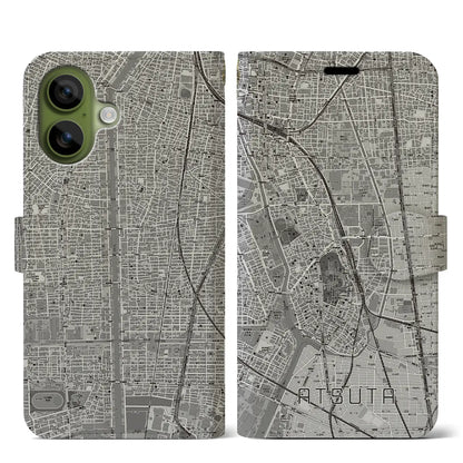 【熱田（愛知県）】地図柄iPhoneケース（手帳タイプ）