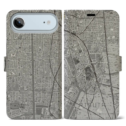 【熱田（愛知県）】地図柄iPhoneケース（手帳タイプ）