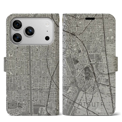 【熱田（愛知県）】地図柄iPhoneケース（手帳タイプ）