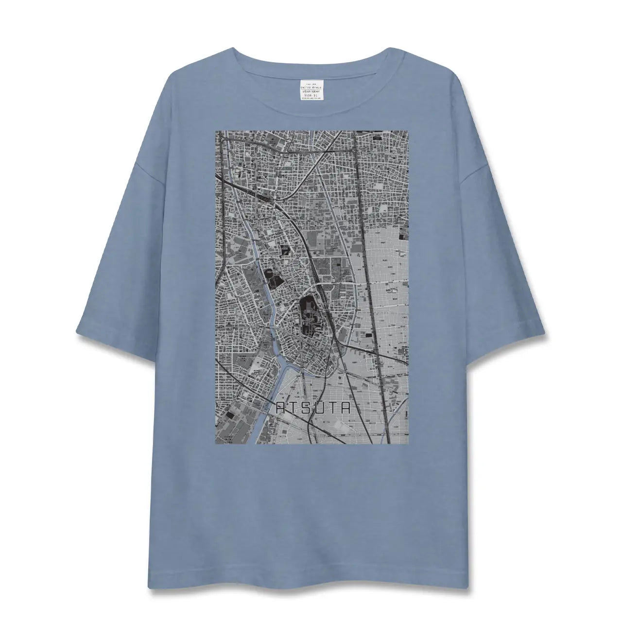 【熱田（愛知県）】地図柄ビッグシルエットTシャツ