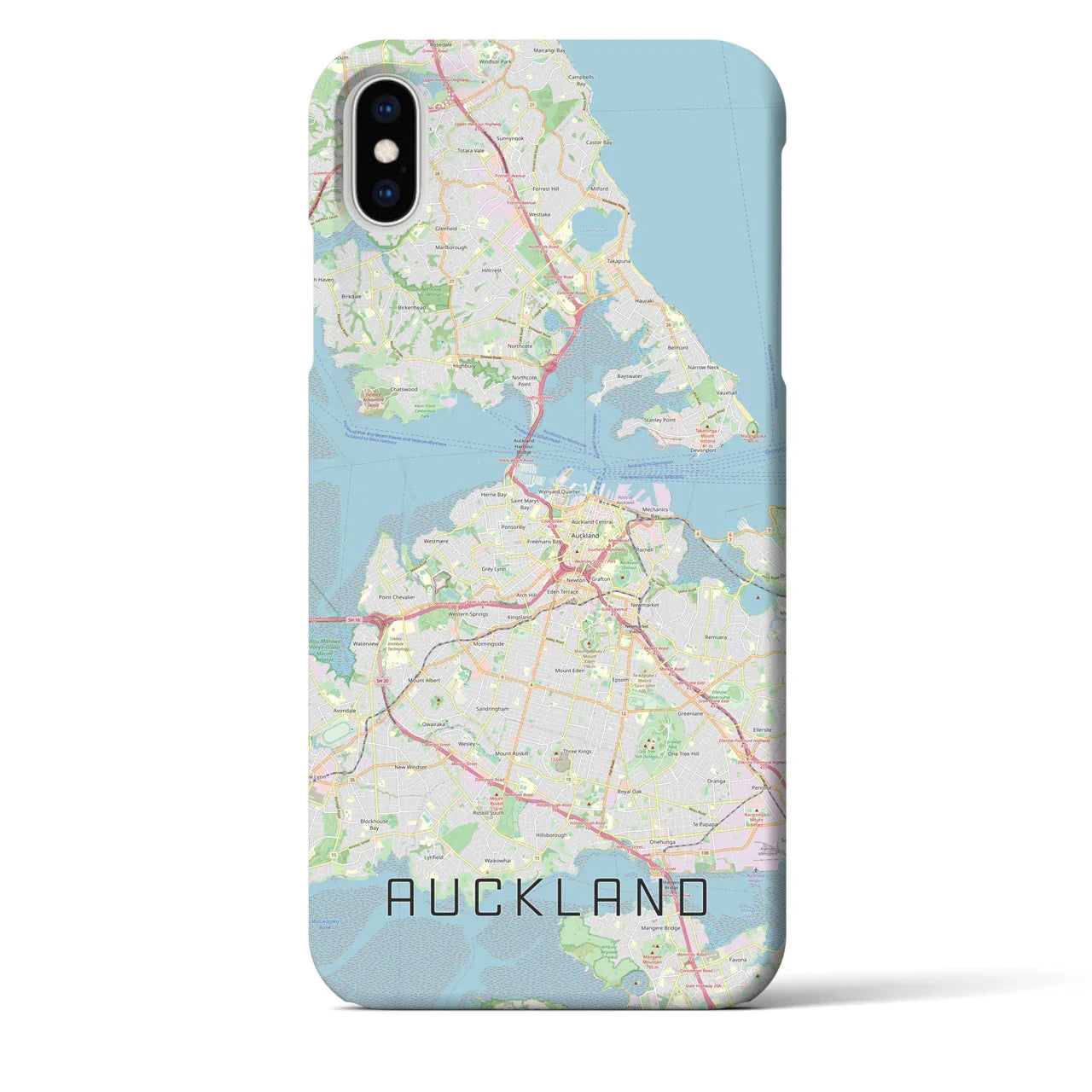【オークランド（ニュージーランド）】地図柄iPhoneケース（バックカバータイプ）