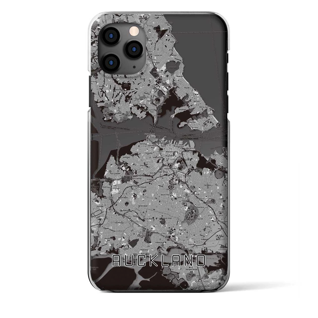 【オークランド（ニュージーランド）】地図柄iPhoneケース（クリアタイプ）