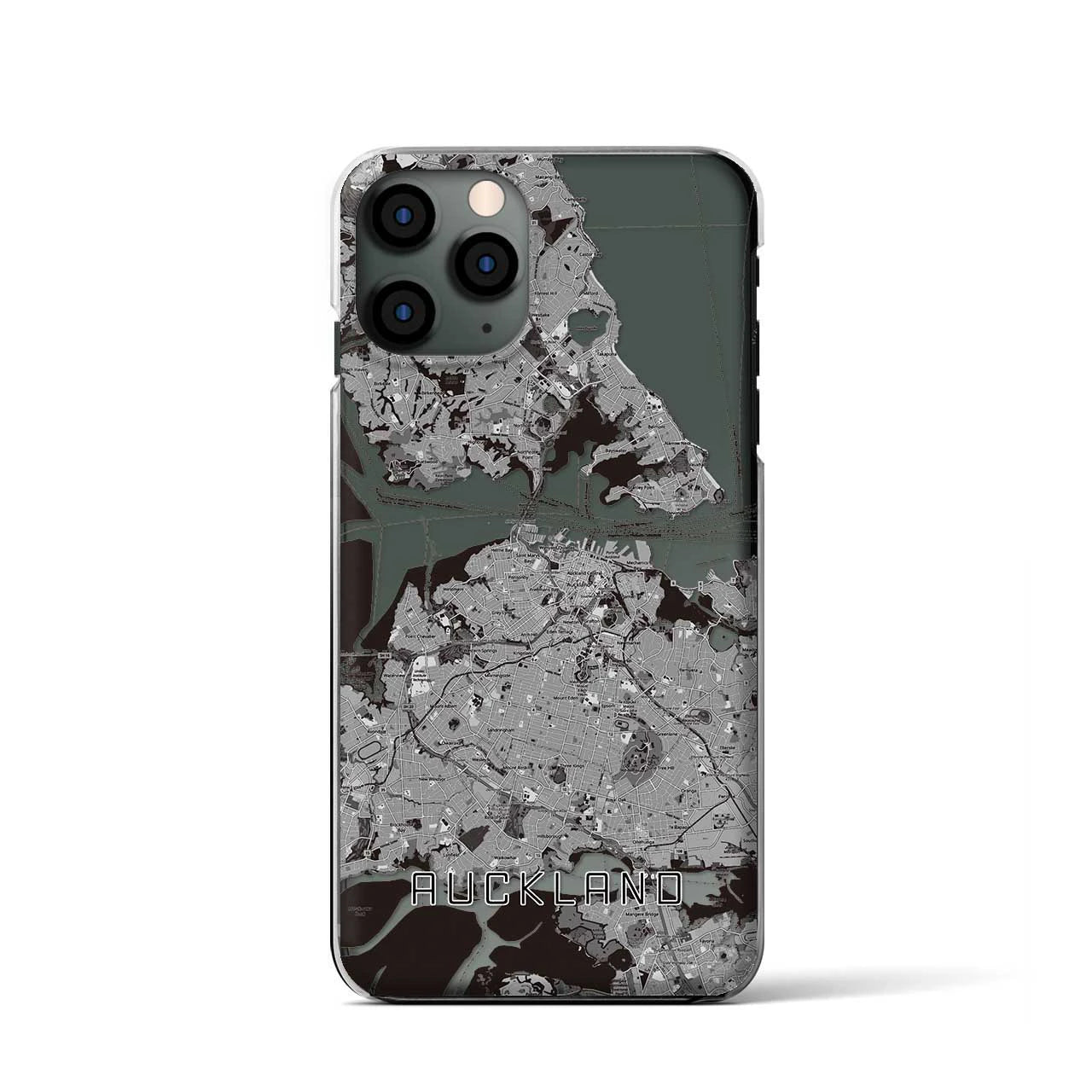【オークランド（ニュージーランド）】地図柄iPhoneケース（クリアタイプ）