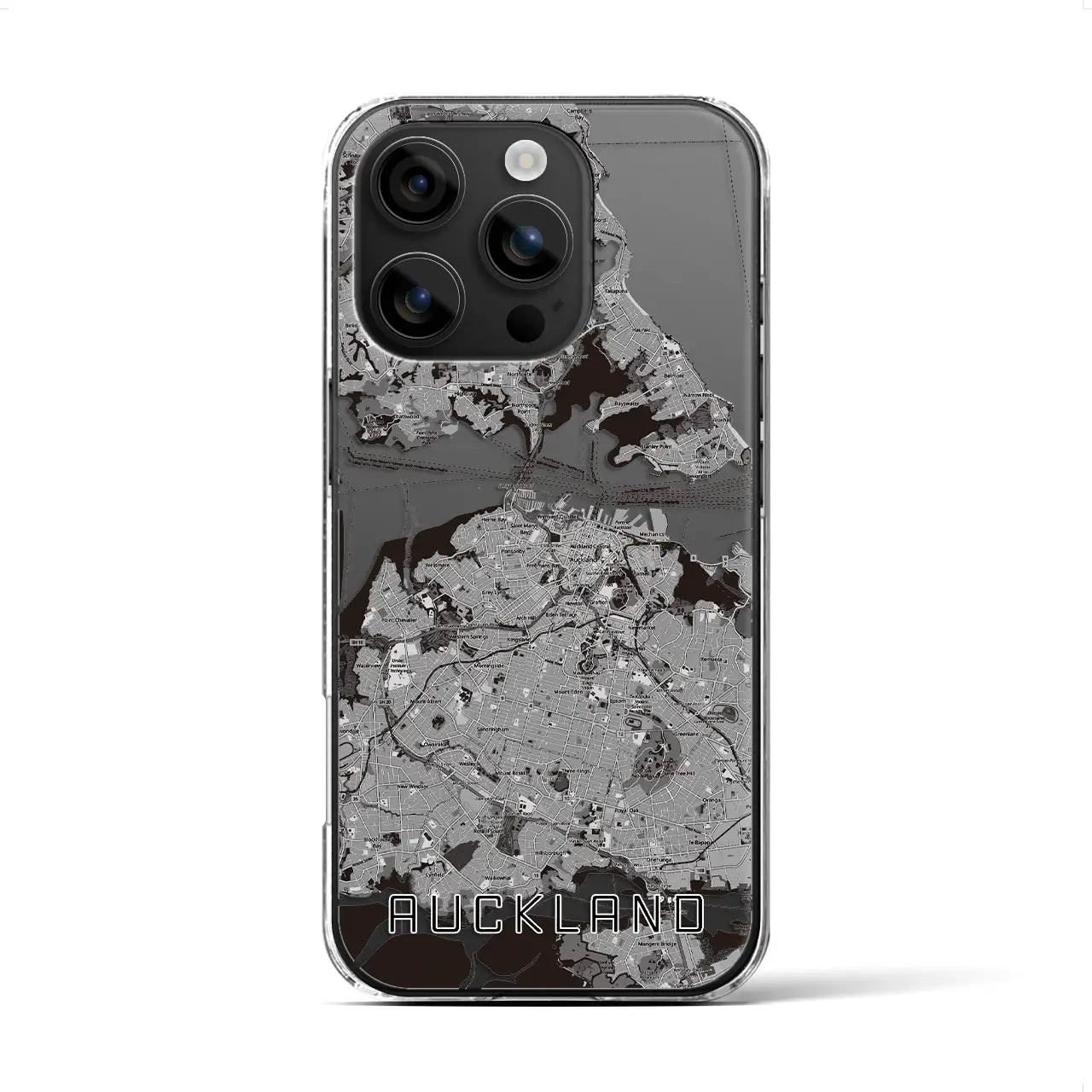 【オークランド（ニュージーランド）】地図柄iPhoneケース（クリアタイプ）