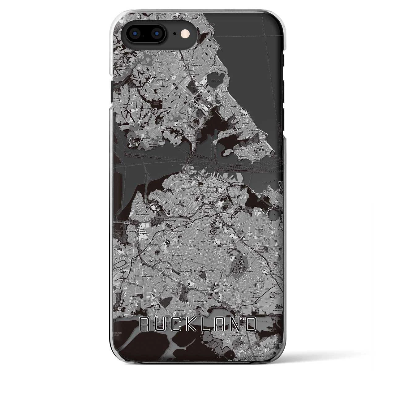 【オークランド（ニュージーランド）】地図柄iPhoneケース（クリアタイプ）