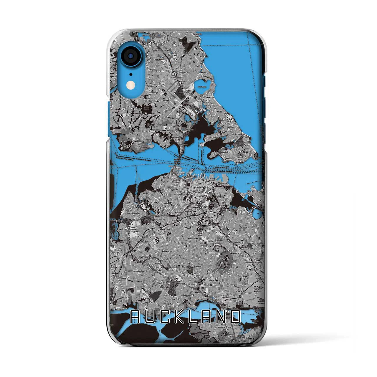 【オークランド（ニュージーランド）】地図柄iPhoneケース（クリアタイプ）