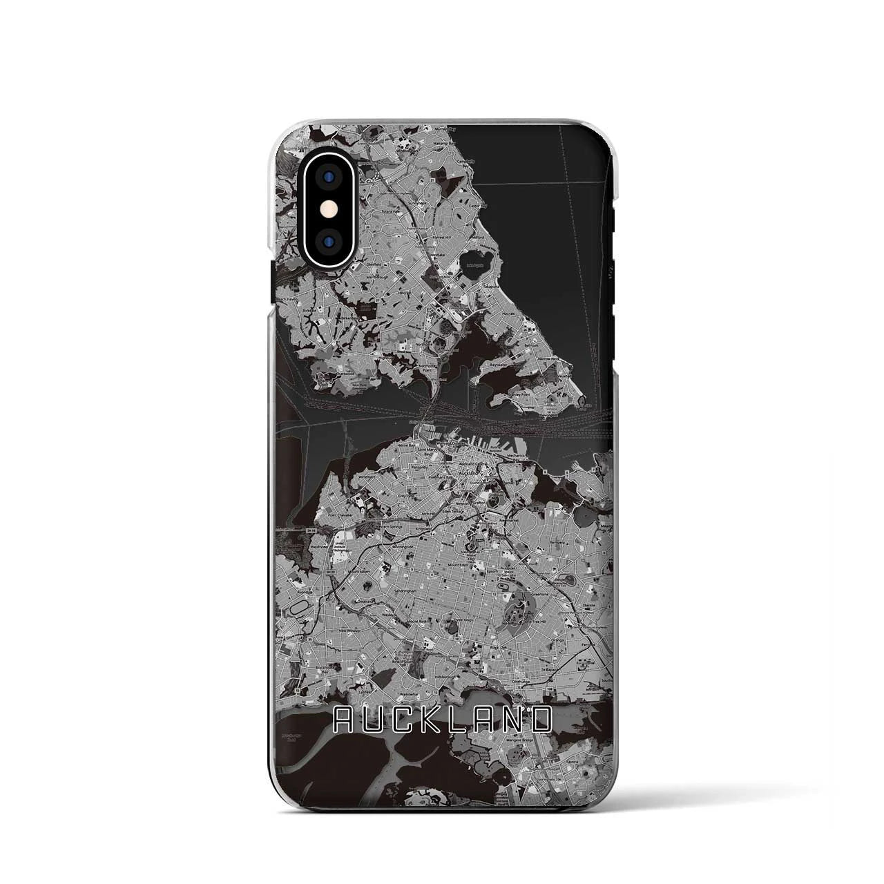 【オークランド（ニュージーランド）】地図柄iPhoneケース（クリアタイプ）