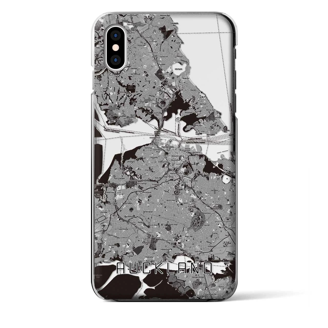 【オークランド（ニュージーランド）】地図柄iPhoneケース（クリアタイプ）
