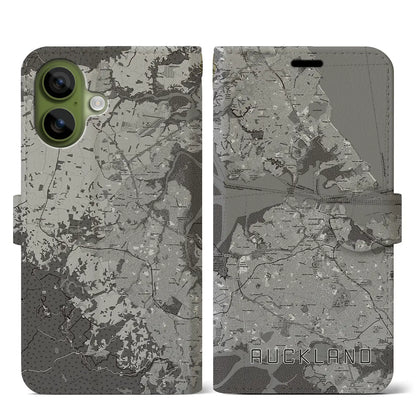 【オークランド（ニュージーランド）】地図柄iPhoneケース（手帳タイプ）