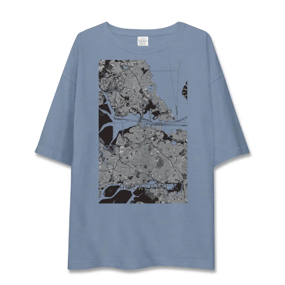 【オークランド（ニュージーランド）】地図柄ビッグシルエットTシャツ