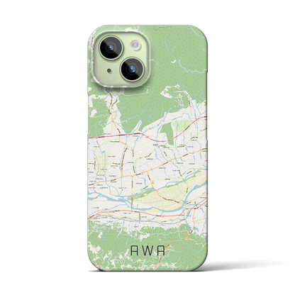 【阿波（徳島県）】地図柄iPhoneケース（バックカバータイプ）